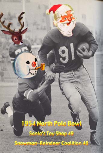1954 North Pole Bowl - Christmas Card by Doug Nunn