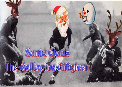 Santa Claus The Galloping Giftgiver - Christmas Card by Doug Nunn