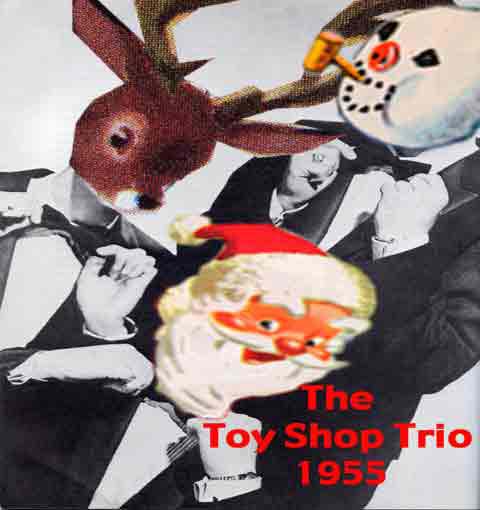 The Toy Shop Trio - Christmas Card by Doug Nunn