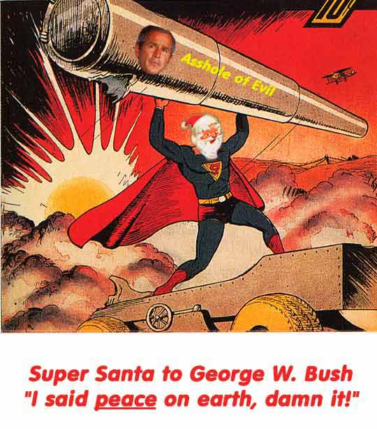 Santa Scolds Bush